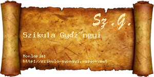 Szikula Gyöngyi névjegykártya